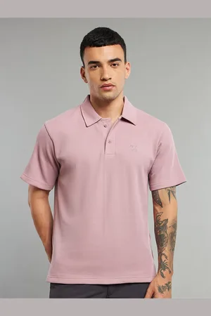 Beyoung Men Solid Polo Collar Cotton T-shirt
