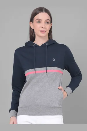 dollar Women Colourblocked Hooded Sweatshirt