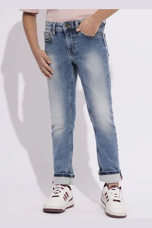JACK & JONES Boys Straight Fit Cotton Heavy Fade Jeans