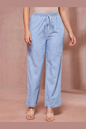 Fabindia Women Cotton Regular Fit High-Rise Trouser