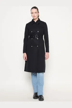 MADAME Women Cotton Single-Breasted Overcoat