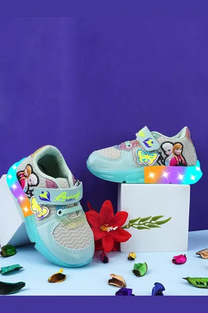 BAESD Girls Mesh Frozen Woven Design Sneakers
