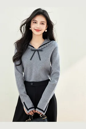 JC Collection Women V-Neck Pullover