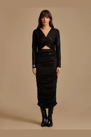 Kazo Satin Bodycon Midi Dress