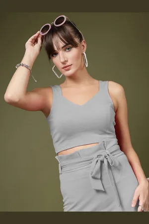 OOMPH Women Sweetheart Neck Crop Top