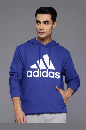 adidas Big Logo Print French Terry Relaxed Hooded Sweatshirt