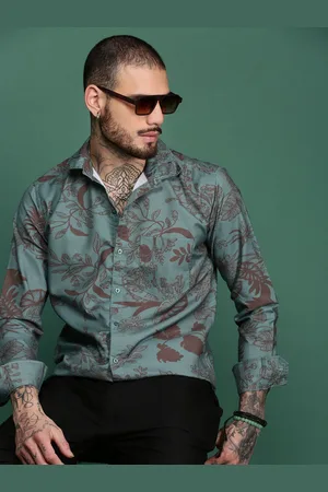 Sangria Floral Printed Full Sleeved Causal Shirt