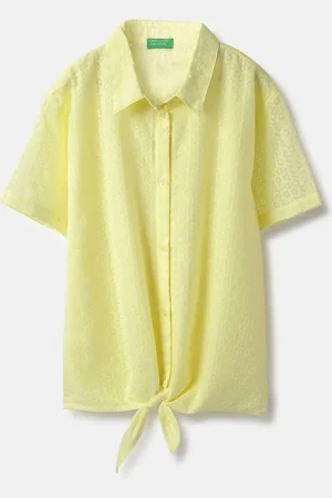 Benetton Girls Opaque Printed Casual Shirt