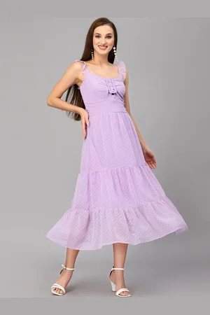 BAESD Women Georgette Fit & Flare Midi Dress