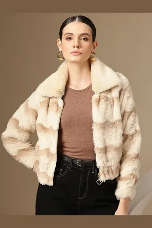 Chemistry Faux Fur Lightweight Crop Tailored Jacket