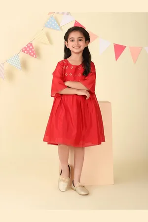 Fabindia Flared Sleeve Fit & Flare Dress