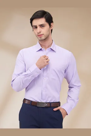 Park Avenue Men Spread Collar Textured Cotton Slim Fit Formal Shirt
