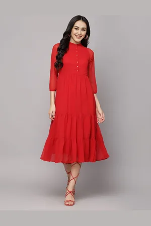 BAESD Women Tiered A-Line Midi Dress