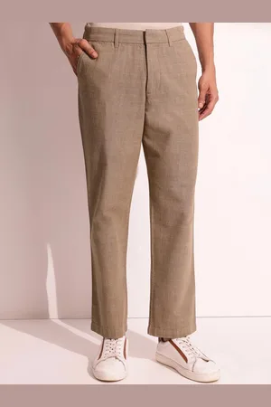 Fabindia Men Straight Fit Trousers