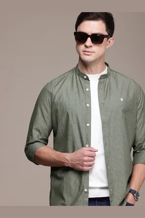 French Connection Men Premium Slim Fit Striped Pure Cotton Casual Shirt