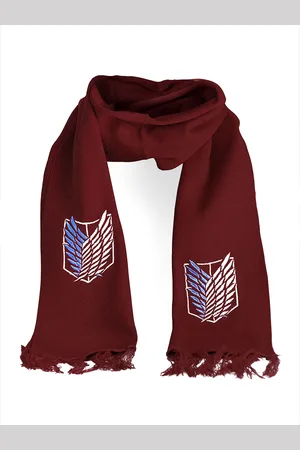 COMICSENSE Attack on Titan Anime Mikasa Embroidered Scarf