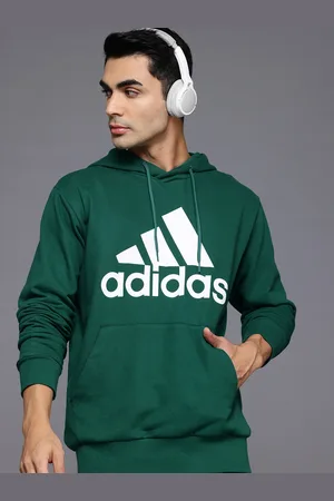 adidas Big Logo Print French Terry Relaxed Hooded Sweatshirt