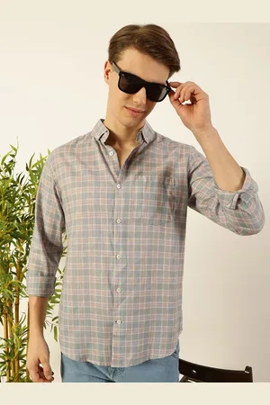 Mast & Harbour Men Premium Tartan Checks Opaque Checked Casual Shirt