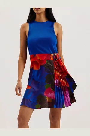 Ted Baker Women Floral Printed Cotton A-Line Above Knee Dress