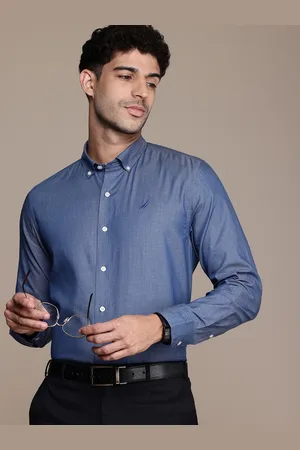 Nautica Pure Cotton Classic Slim Fit Opaque Formal Shirt