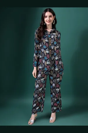 Roadster The Lifestyle Co Printed Shirt With Trousers Co-Ords