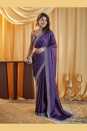 kasee Beads and Stones Satin Saree