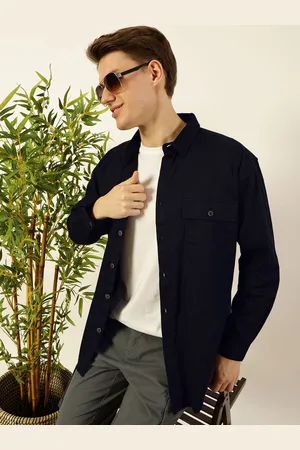 Mast & Harbour Men Premium Opaque Casual Shacket