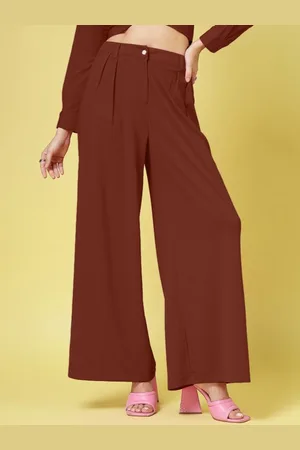 OOMPH Women Relaxed Pleated Trousers
