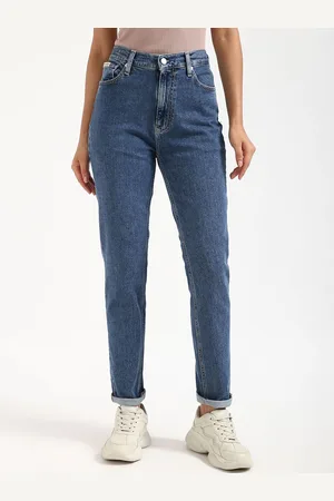 Calvin Klein Women Cotton Low Distress Light Fade Jeans