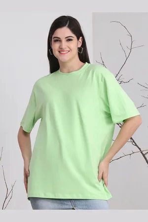 DOOR74 Women Drop-Shoulder Sleeves T-shirt