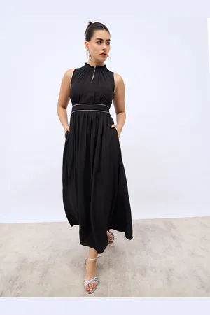 Styli Women High Neck A-Line Maxi Dress