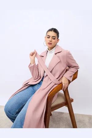 Styli Women Single-Breasted Knee-Length Trench Coat