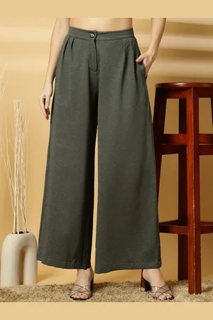 OOMPH Women Relaxed Pleated Trousers