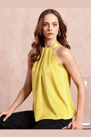 all about you Satin-Finish Halter Neck Top