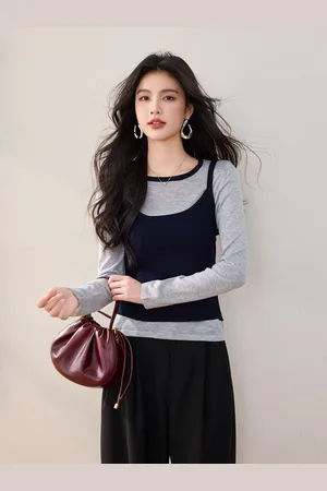 JC Collection Women Round Neck Long Sleeves Pullover