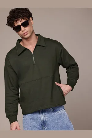 Roadster The Lifestyle Co. Shirt Collar Relaxed Fit Sweatshirt