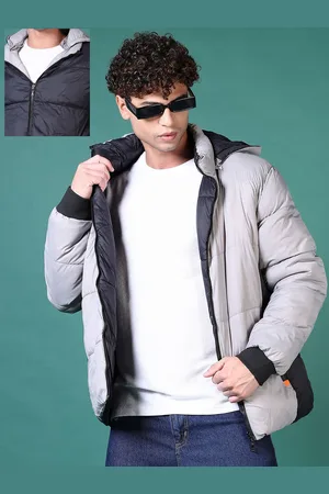V-Mart Men Camouflage Colourblocked Puffer Jacket