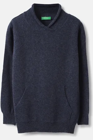 Benetton Boys Printed Woollen Pullover