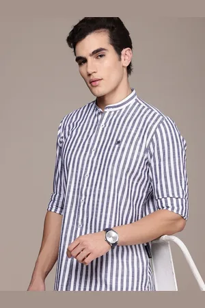 French Connection Men Smart Slim Fit Pure Cotton Slub Casual Shirt