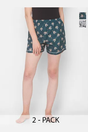 FashionRack Women Pack Of 2 Printed Lounge Shorts