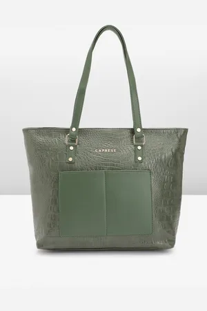 Caprese Textured Structured Laptop Shoulder Bag