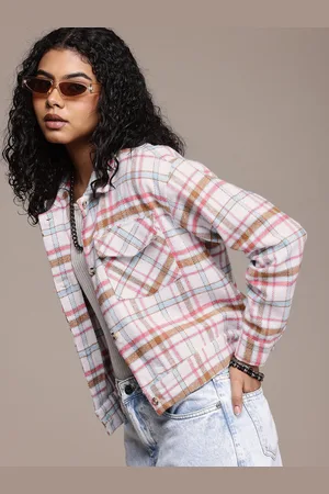 Roadster The Life Co. Tartan Checked Pure Cotton Flannel Shacket