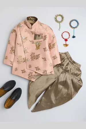 BAESD Boys Printed Sherwani Set