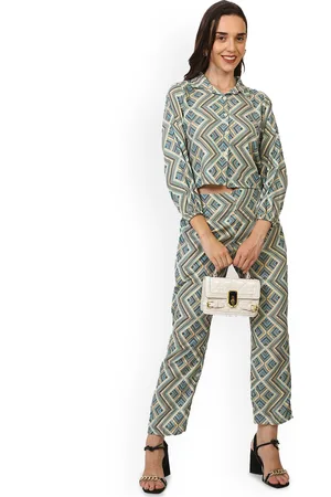 Roadster The Lifestyle Co Printed Shirt With Trousers Co-Ords