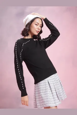 DressBerry Beads Embroidered Acrylic Pullover