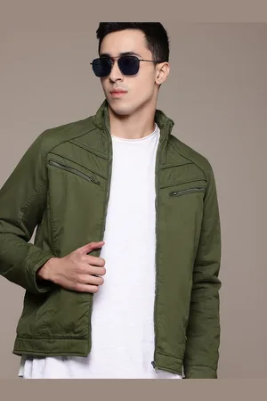 Roadster The Lifestyle Co. Solid Mock Collar Padded Jacket