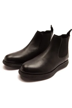 Thomas Crick Men Leather Mid-Top Chelsea Boots