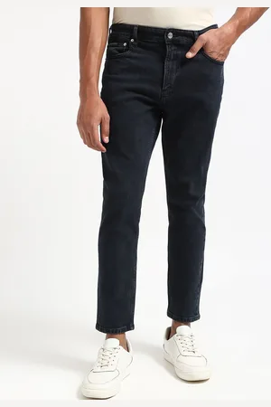 Calvin Klein Men Cotton Slim Fit Low Distress Light Fade Jeans