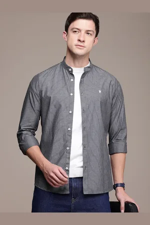 French Connection Men Premium Slim Fit Striped Pure Cotton Casual Shirt