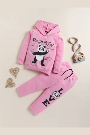 YK Girls Teddy & New York Printed Tracksuit
